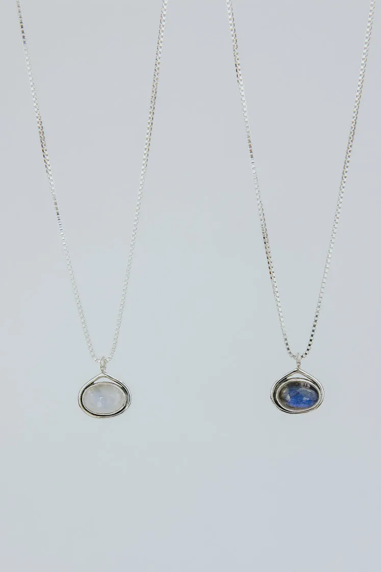 Evil Eye Necklace - Labradorite