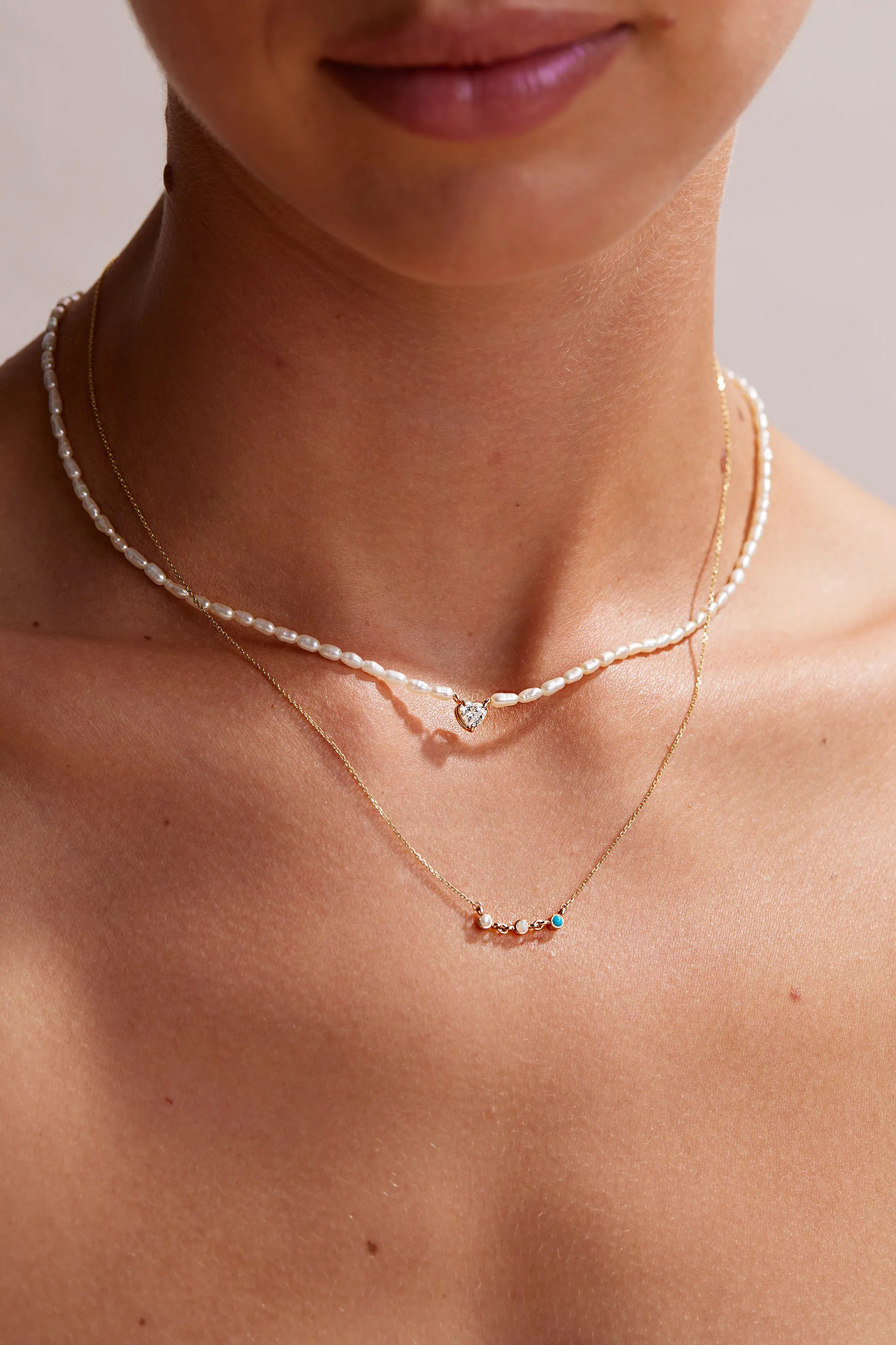 FACETS FLOATING HEART DIAMOND SISTERHOOD NECKLACE