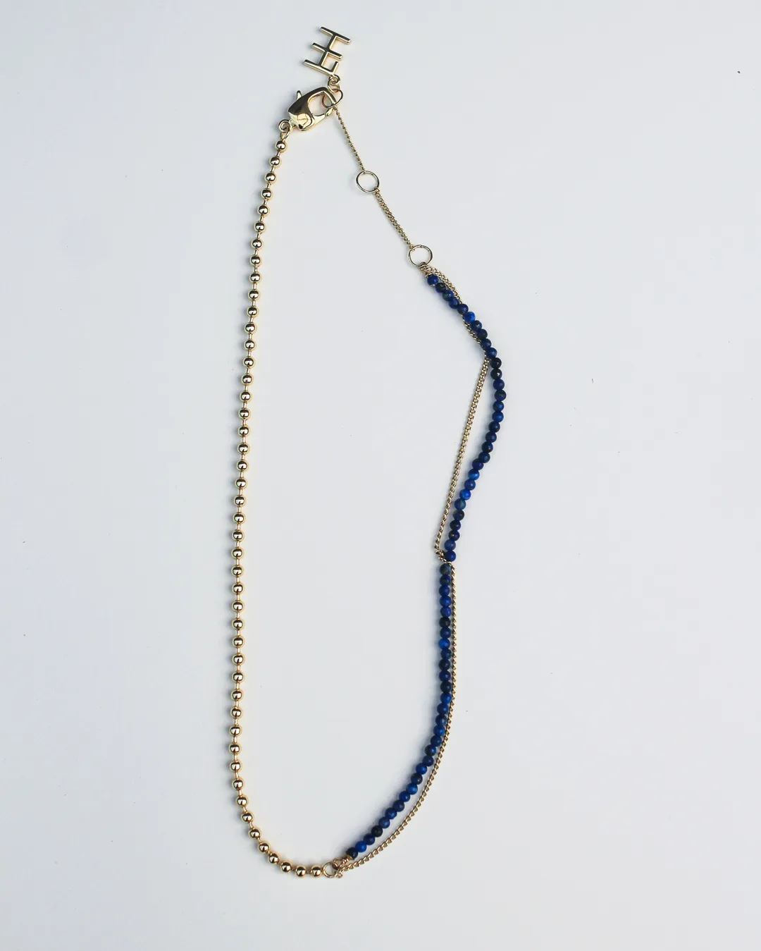 Fine Ball Chain Gemstone Necklace - Lapis Lazuli