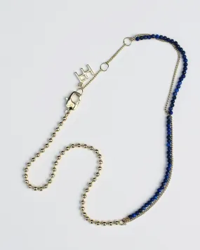 Fine Ball Chain Gemstone Necklace - Lapis Lazuli