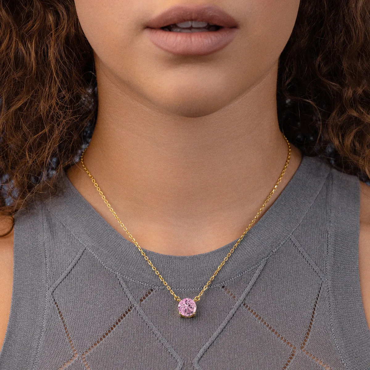 Floating Gemstone Necklace