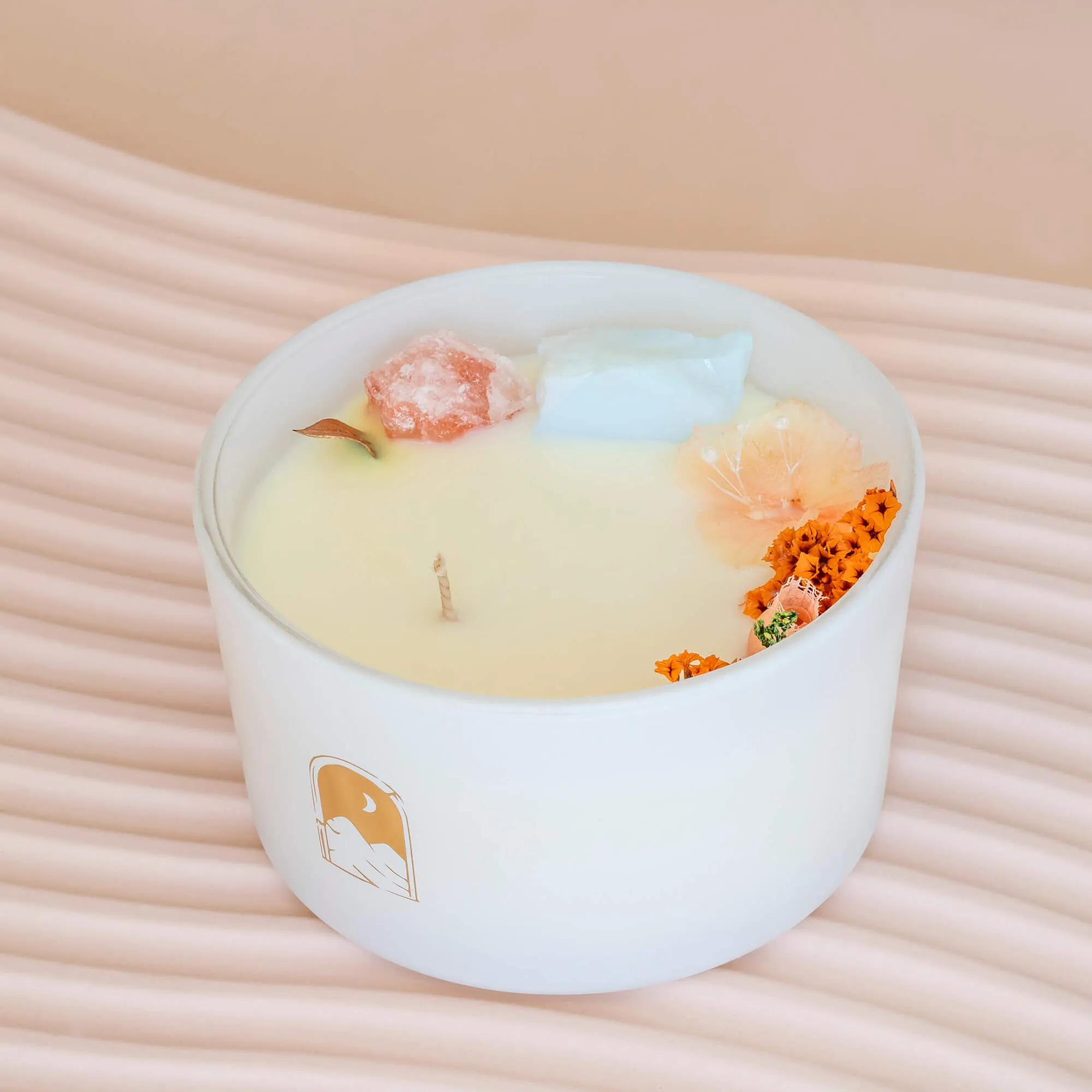 Floral Crystal Candle Serenity Peach Blossom & Vanilla