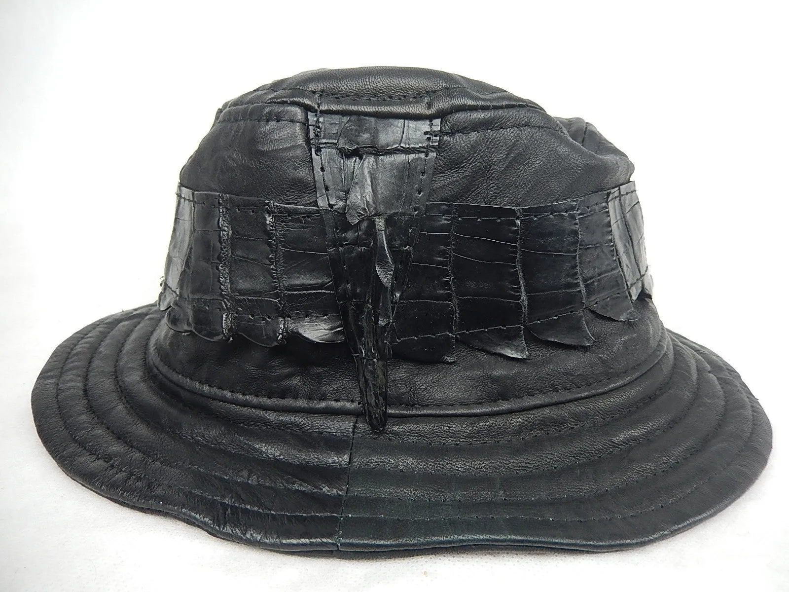 G Gator Crocodile x Lambskin Bucket Hat