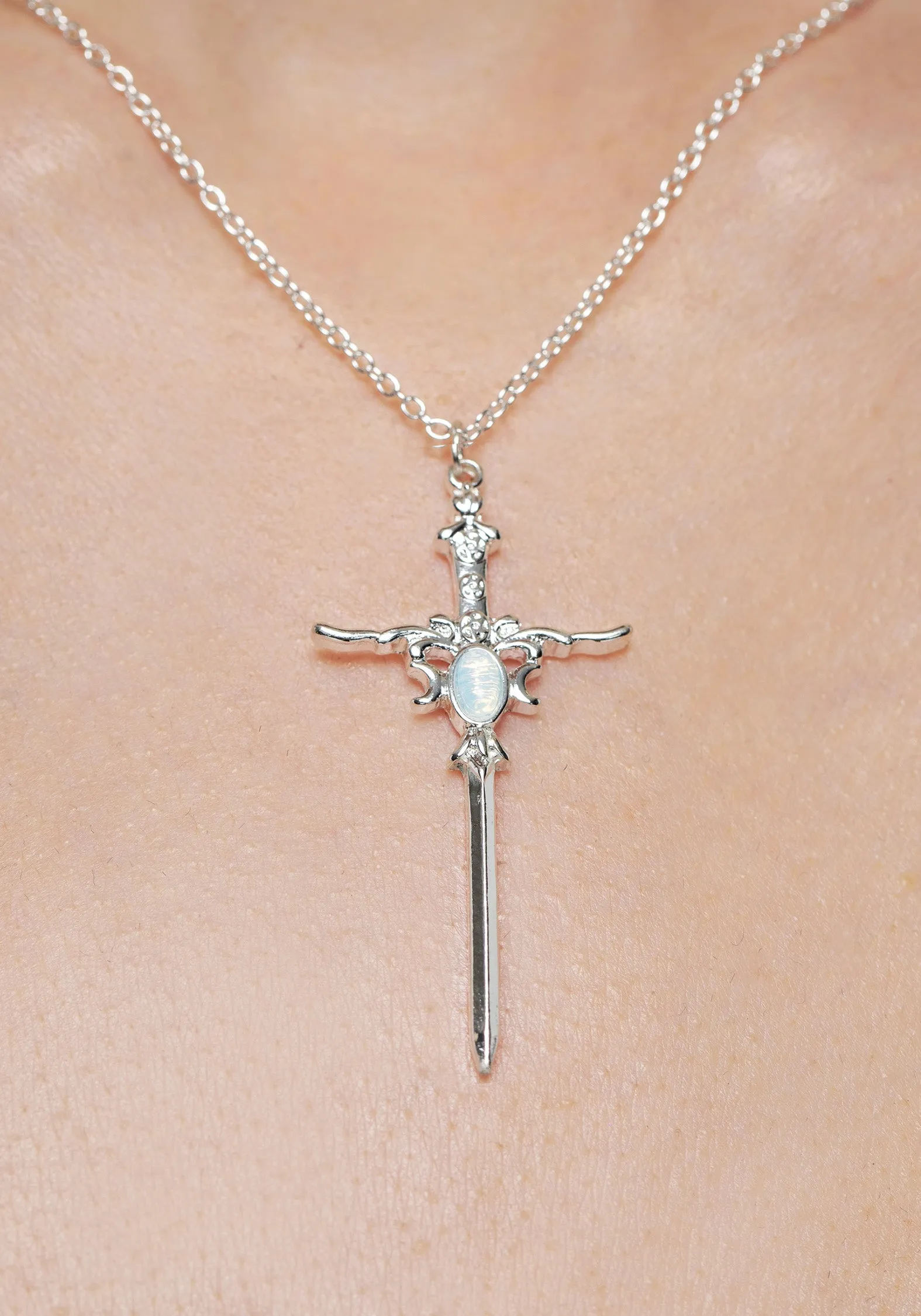 Galatine Opal Sword Necklace