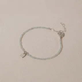 Galore Bracelet Birthstone March Aquamarine & Tag | Silver