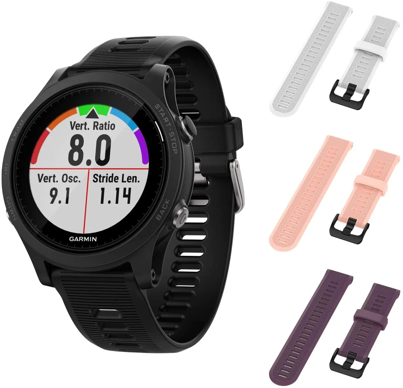 Garmin Forerunner 945 GPS Running Smartwatch (010-02063-00, White/Pink/Purple)