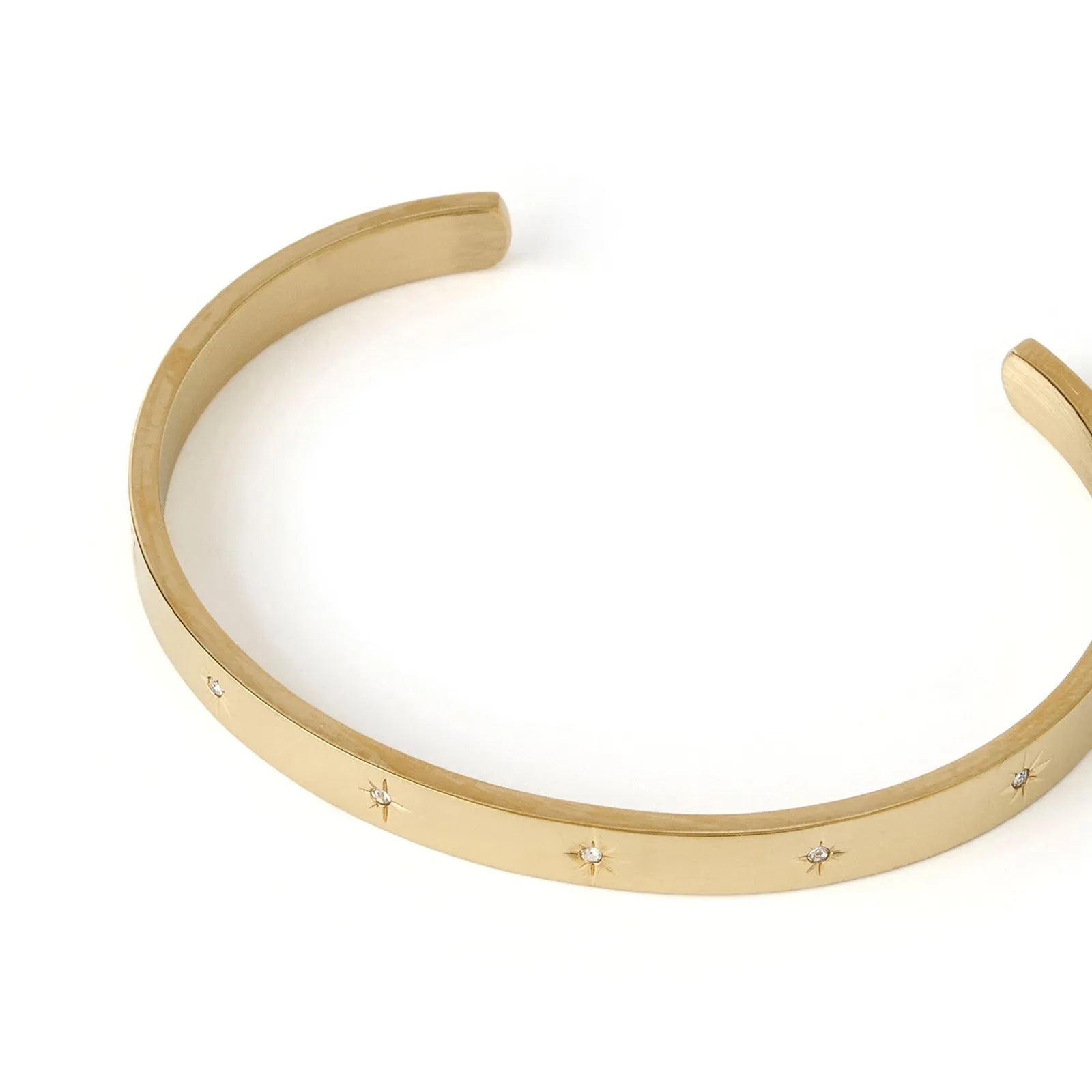 Gemma Gold Cuff Bracelet