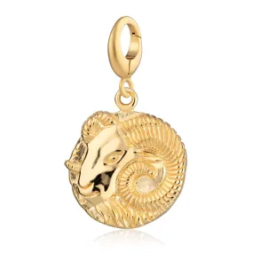 Gold Plated Aries Zodiac Charm