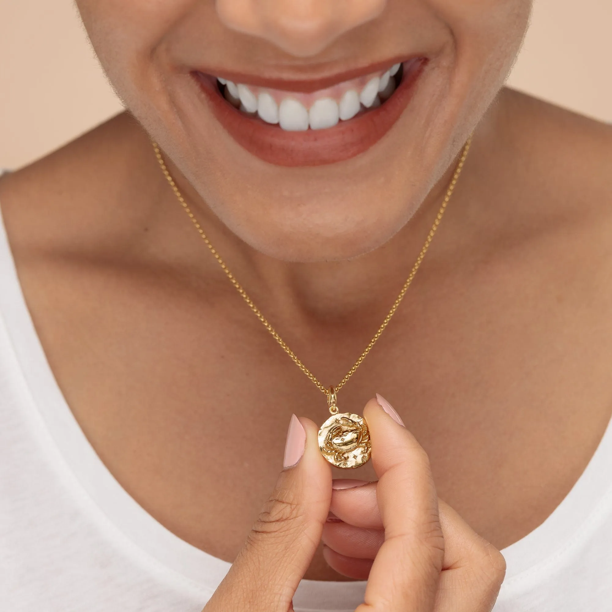 Gold Plated Cancer Zodiac Charm