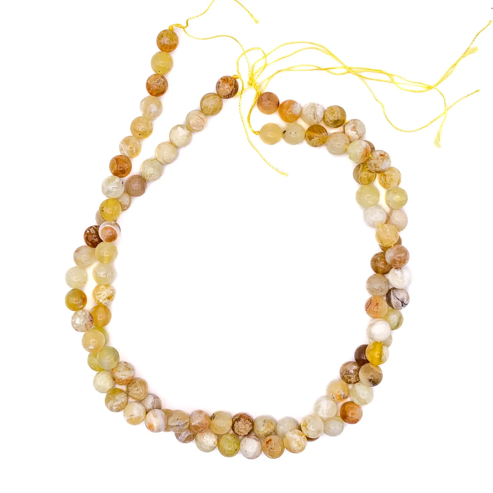 Golden Opal 8mm Smooth Rounds Bead Strand