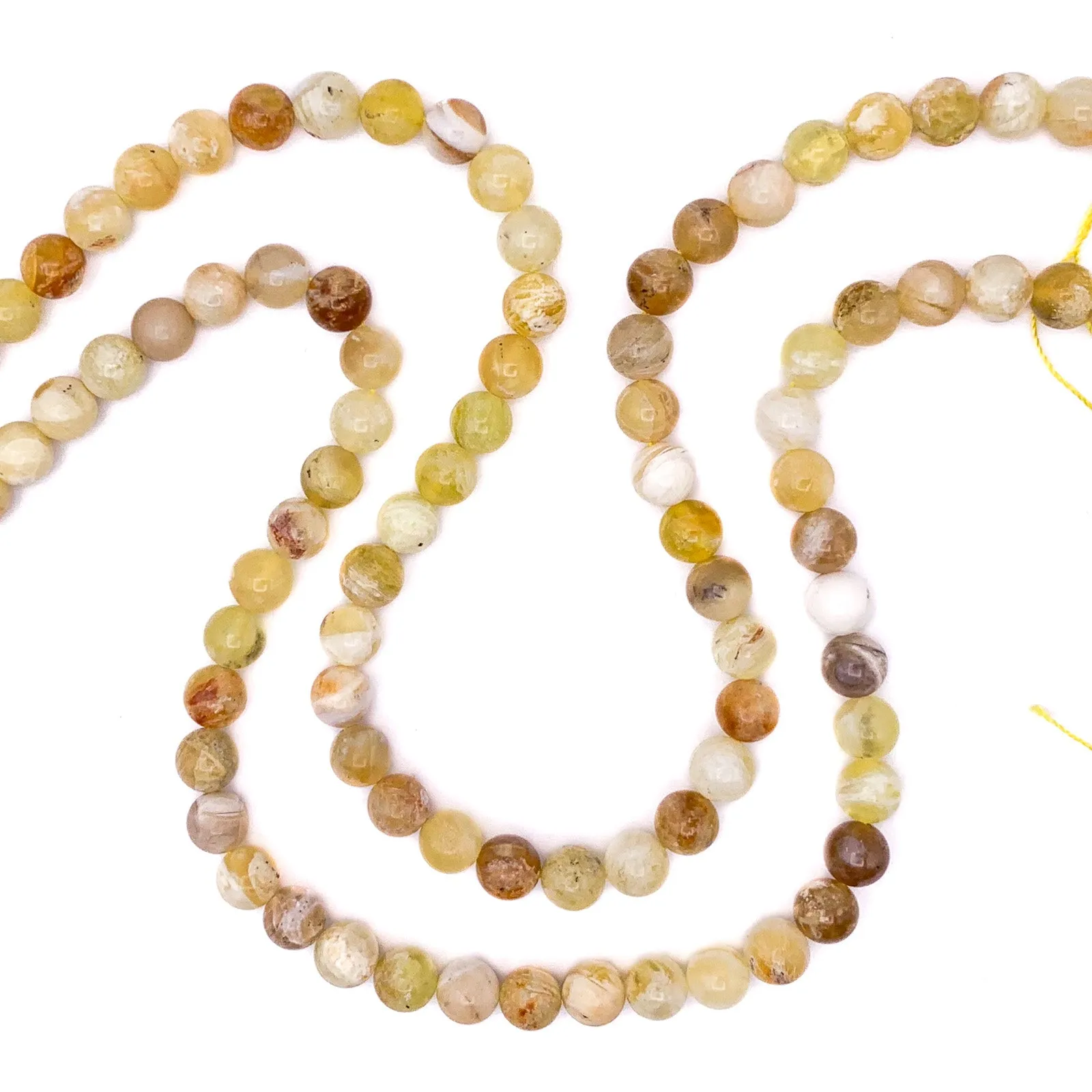 Golden Opal 8mm Smooth Rounds Bead Strand