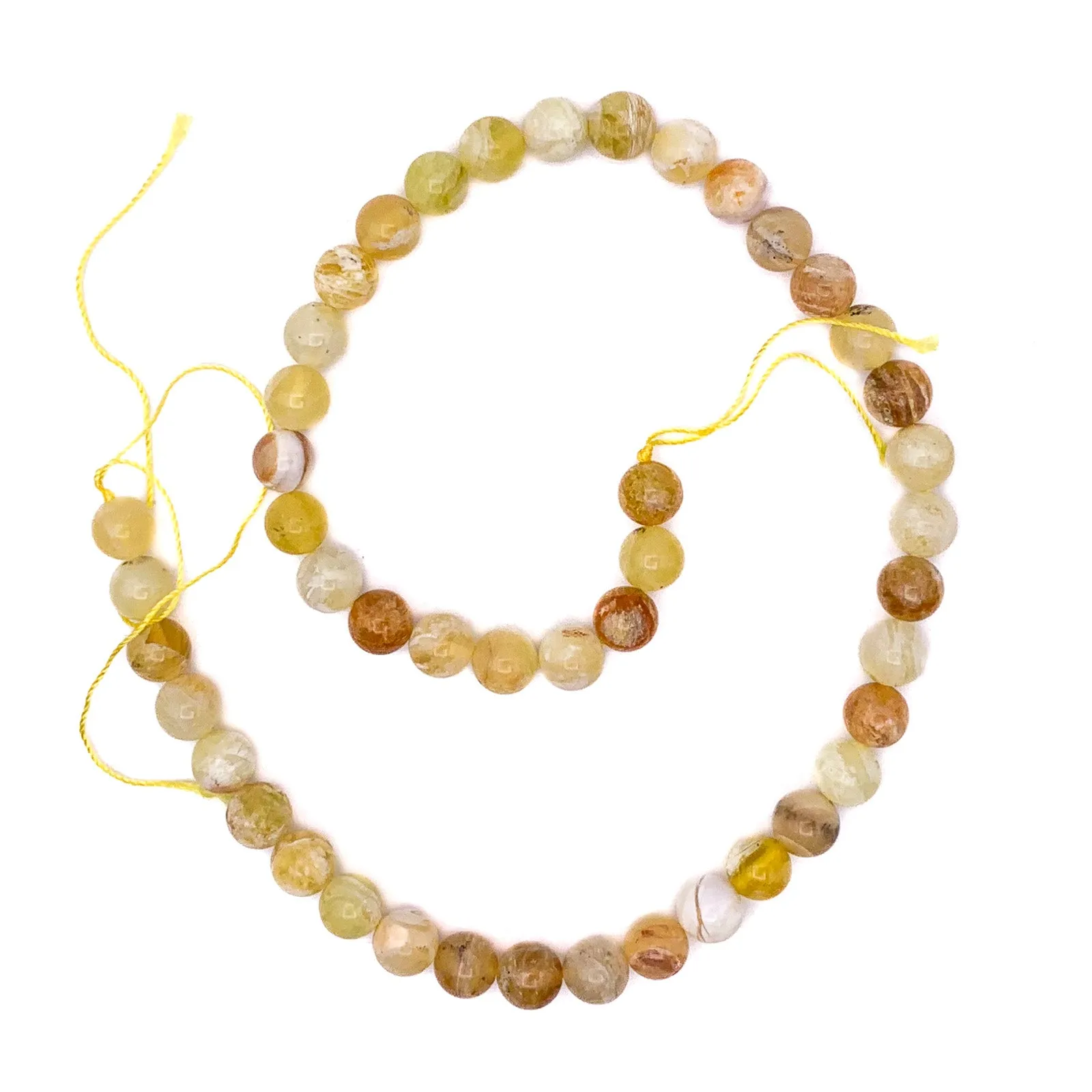 Golden Opal 8mm Smooth Rounds Bead Strand