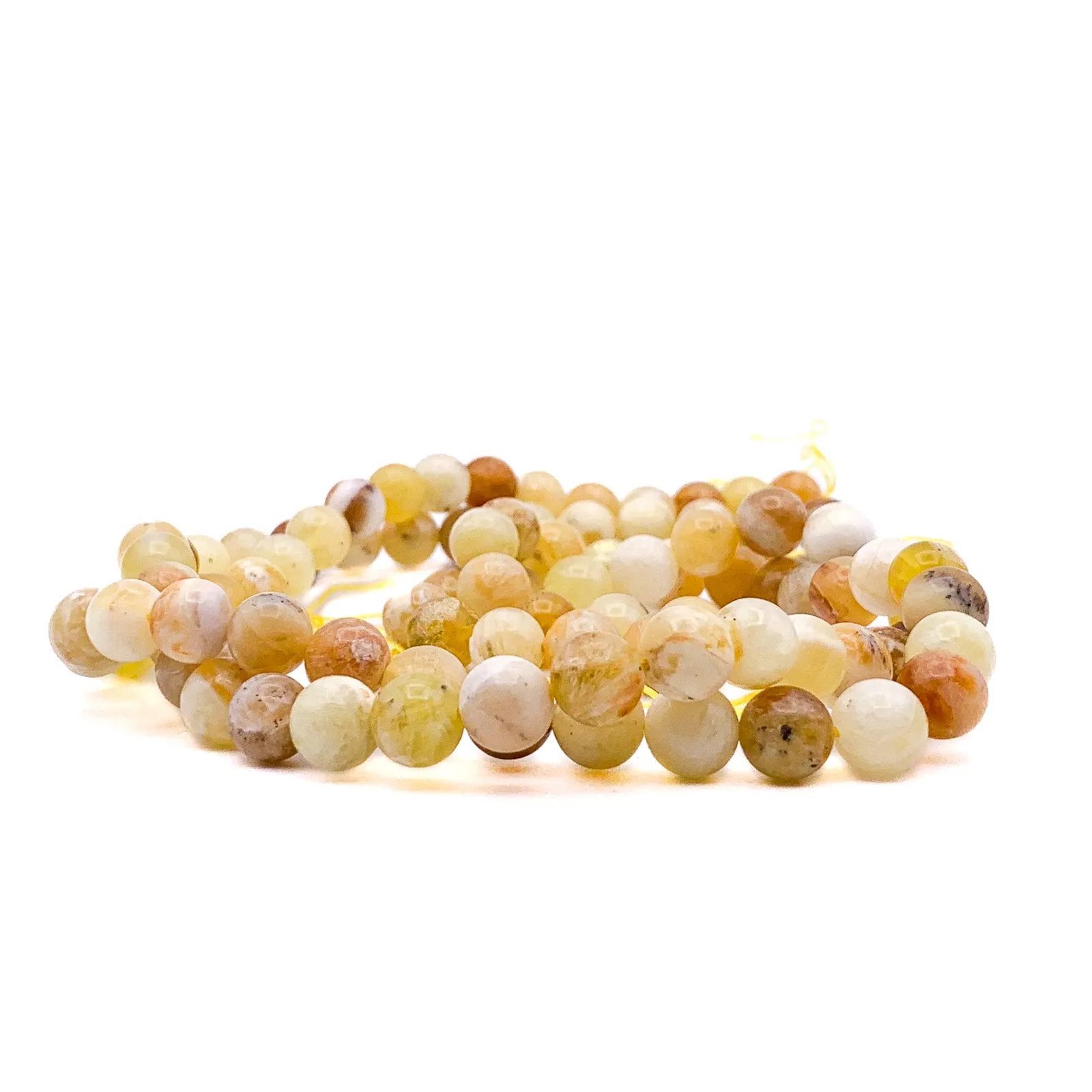 Golden Opal 8mm Smooth Rounds Bead Strand