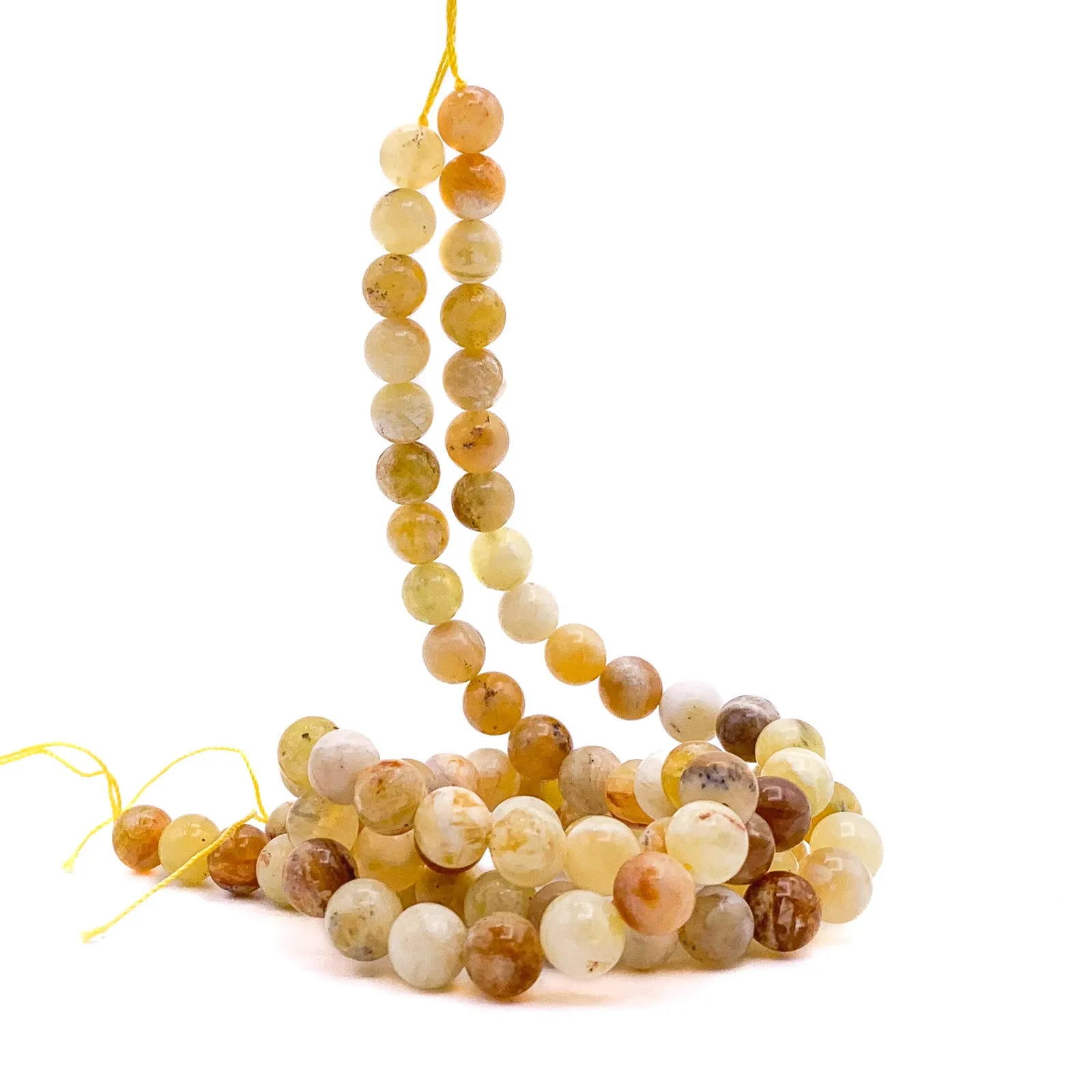 Golden Opal 8mm Smooth Rounds Bead Strand