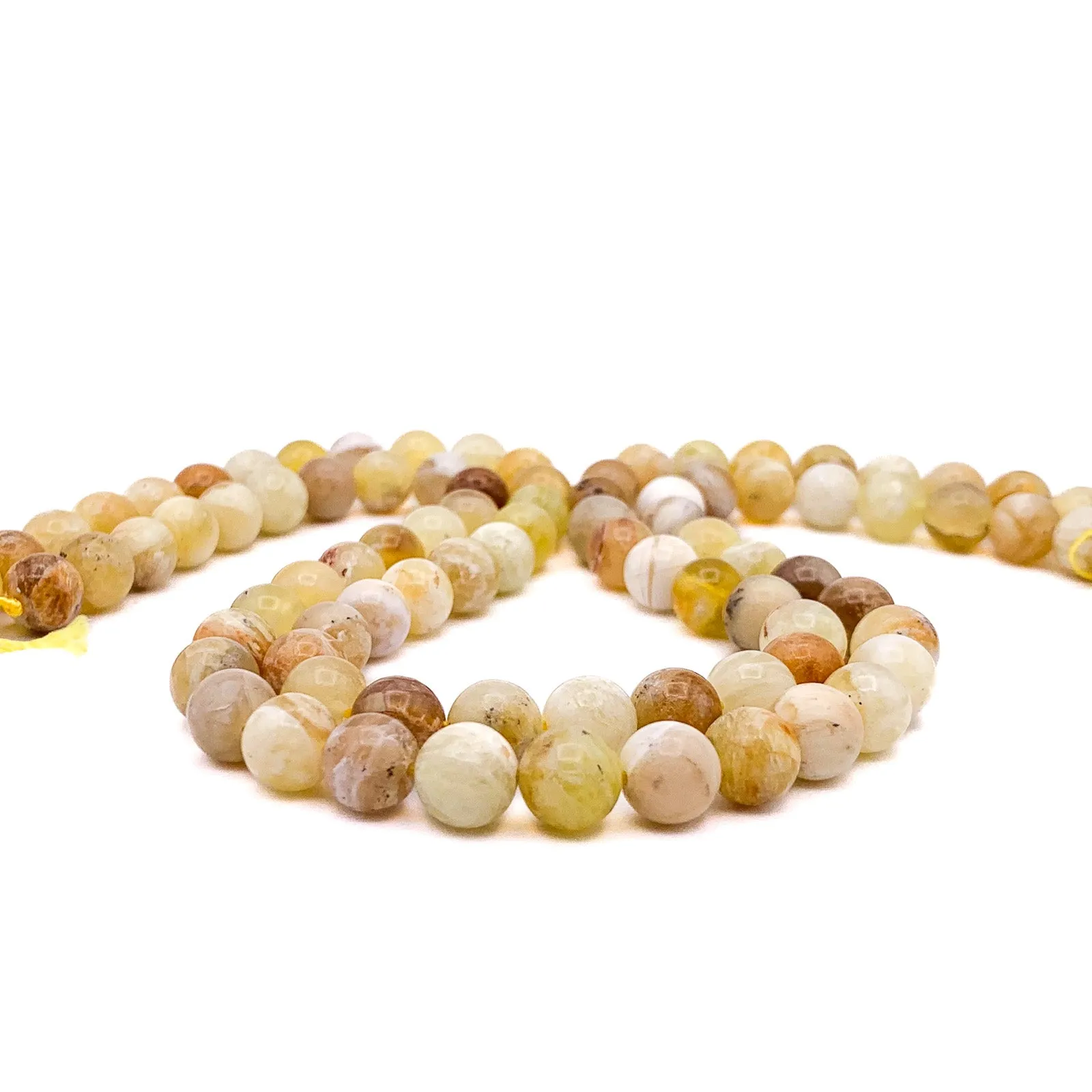 Golden Opal 8mm Smooth Rounds Bead Strand