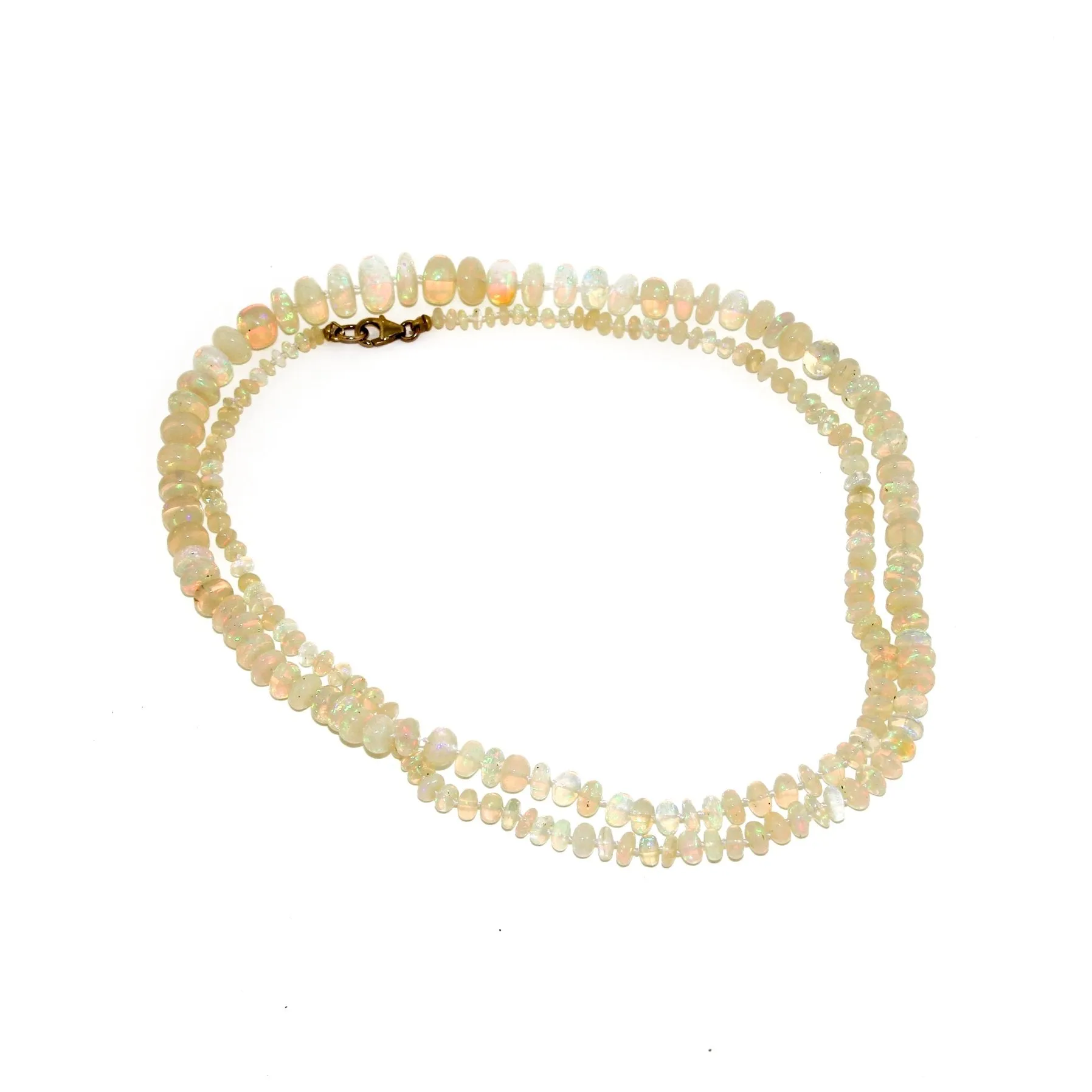 Graduated Ethiopian Opal Beaded Necklace (32 3/4)