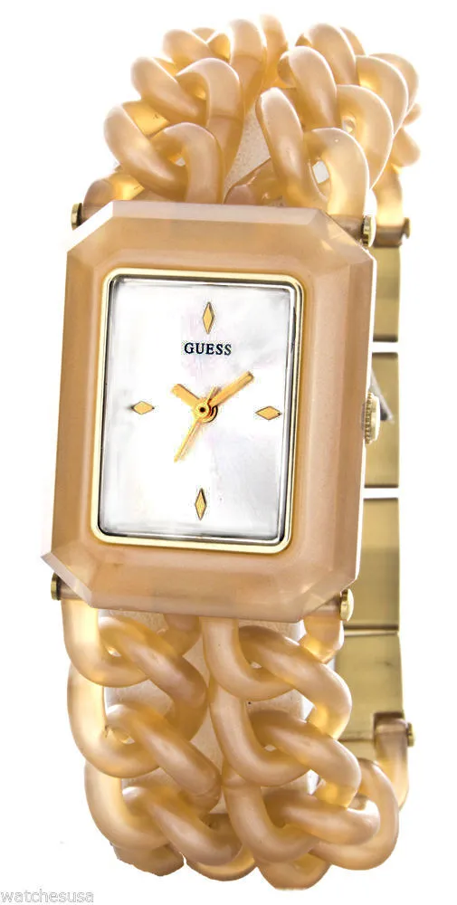 Guess Women's Chain Link Acrylic Bracelet Watch W11613L2