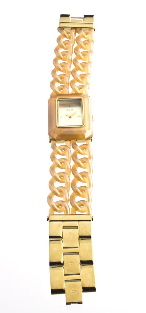 Guess Women's Chain Link Acrylic Bracelet Watch W11613L2