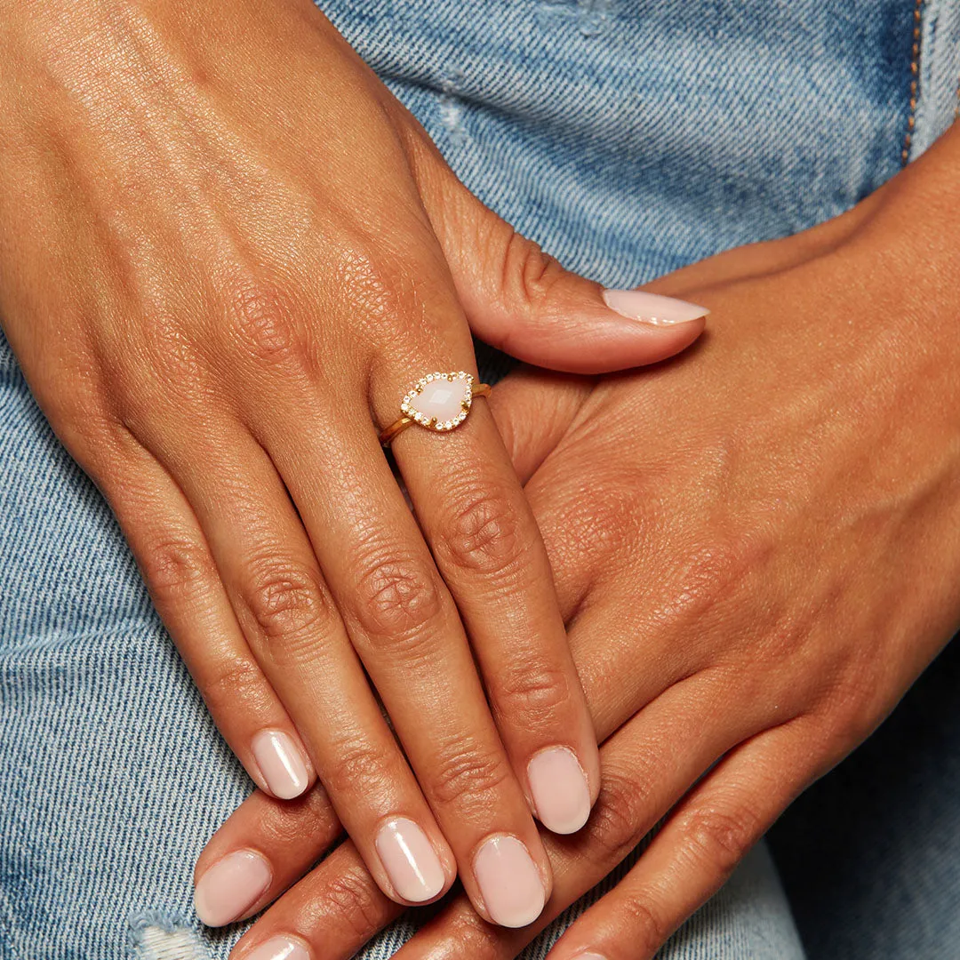 Healing Path Lotus Pink Opal Ring