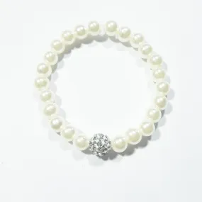 Heart Me Crystal & Ivory Freshwater Pearl Bracelet