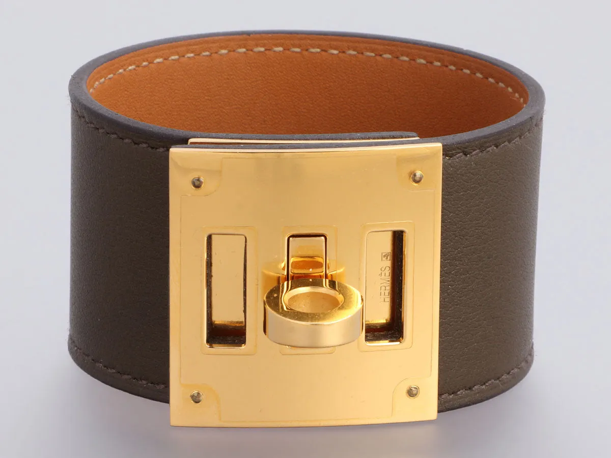 Hermès Eucalyptus Swift Kelly Dog Bracelet