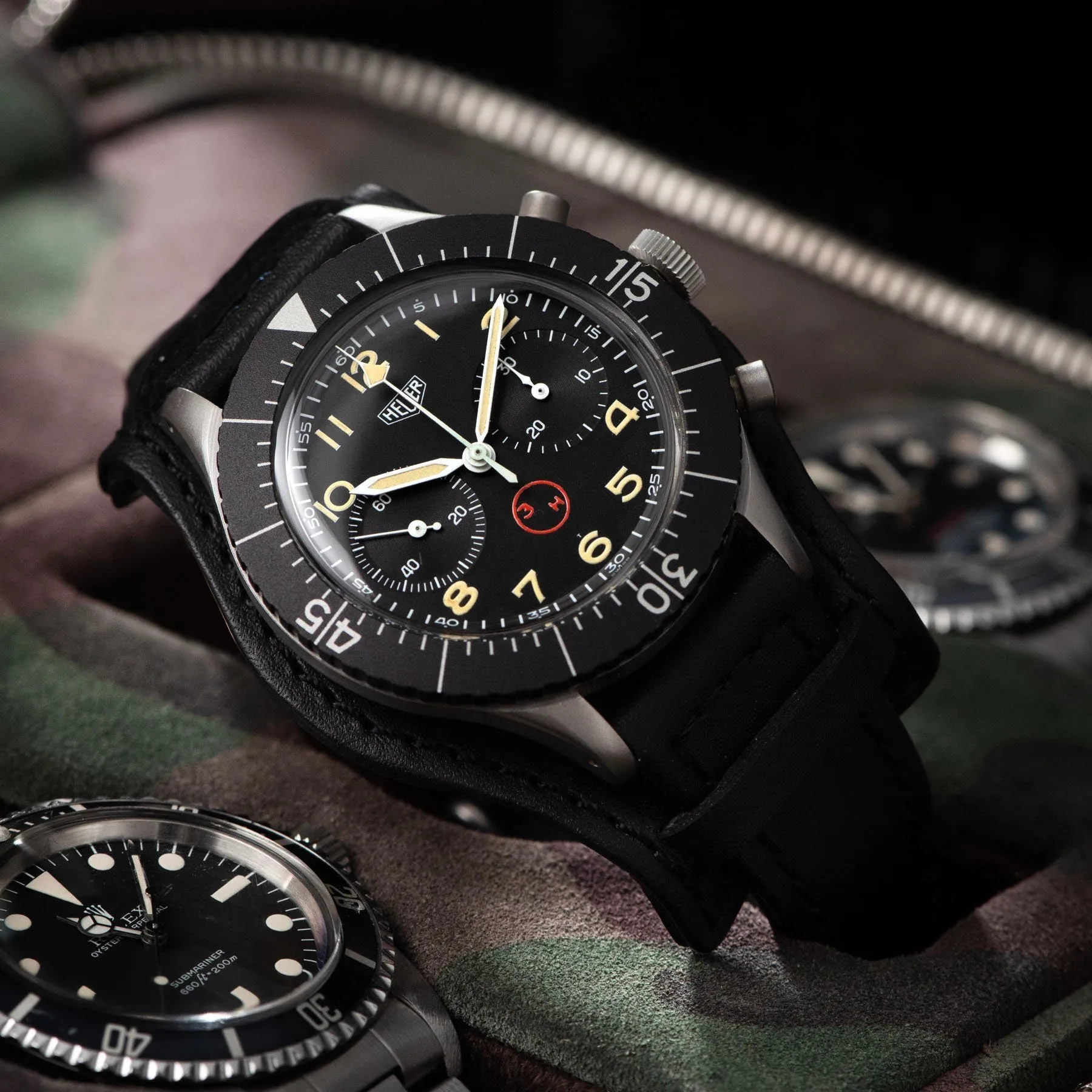 Heuer Chronograph Bundeswehr Issued Chrono 1550SG