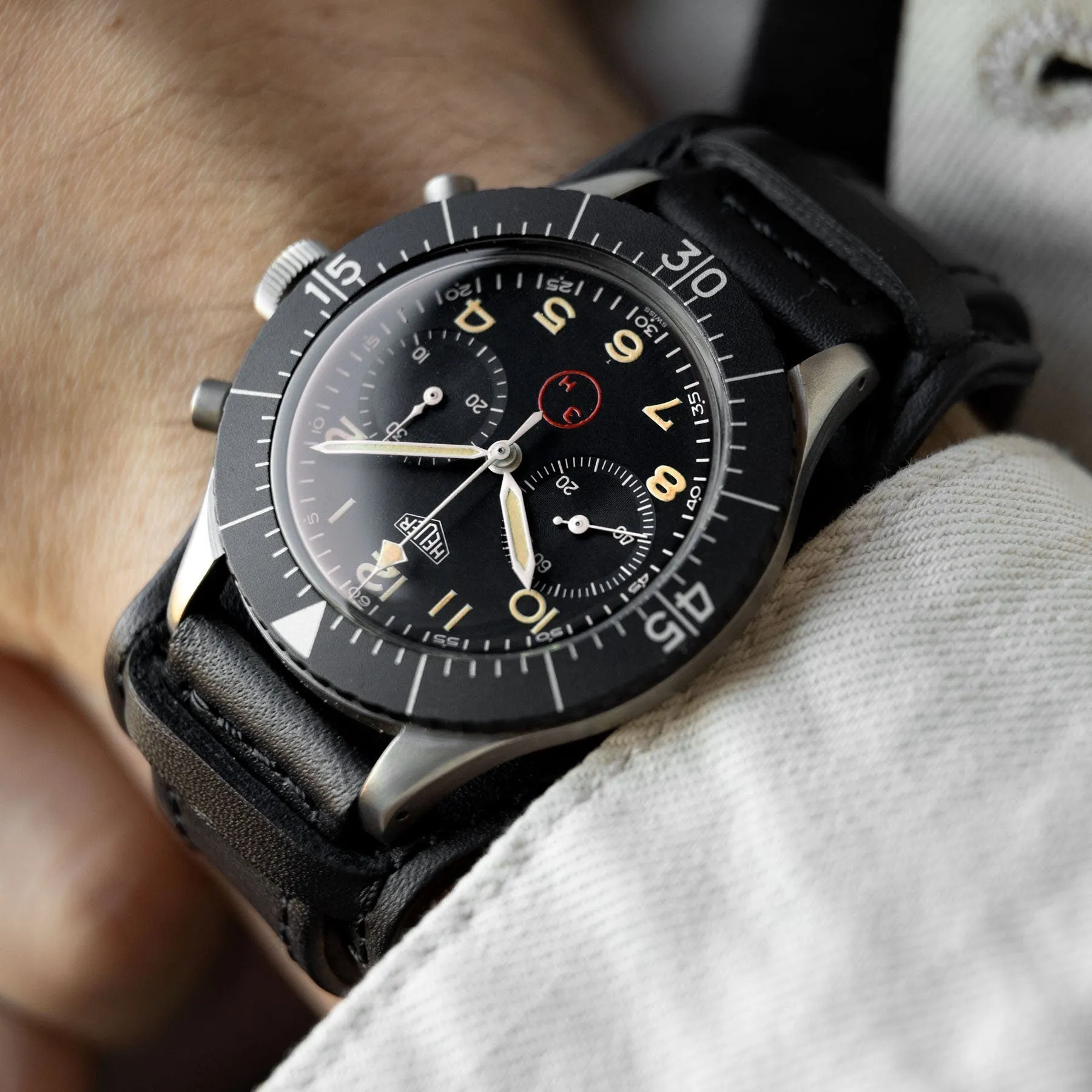 Heuer Chronograph Bundeswehr Issued Chrono 1550SG