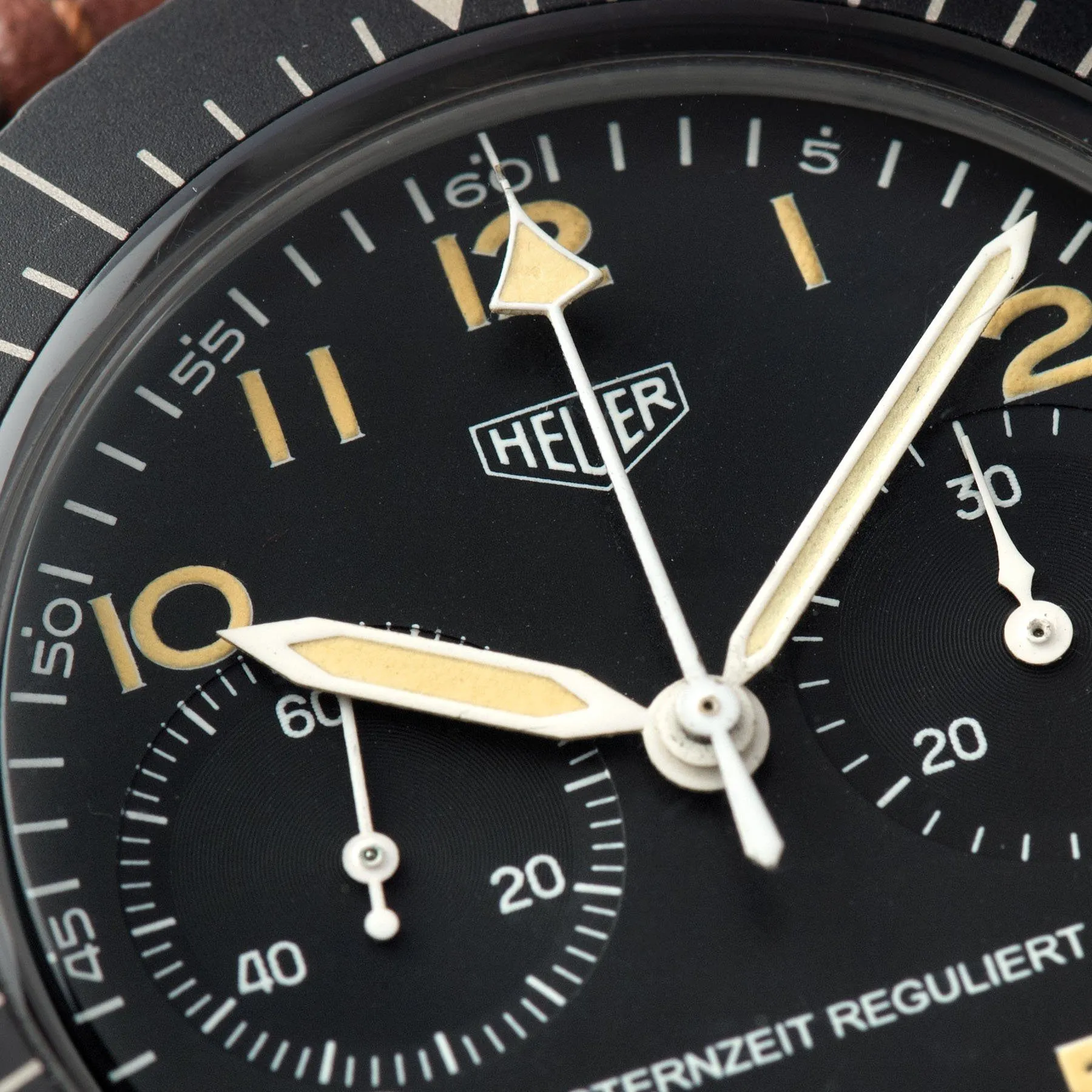 Heuer Chronograph Bundeswehr Sternzeit Reguliert 1551 SGSZ