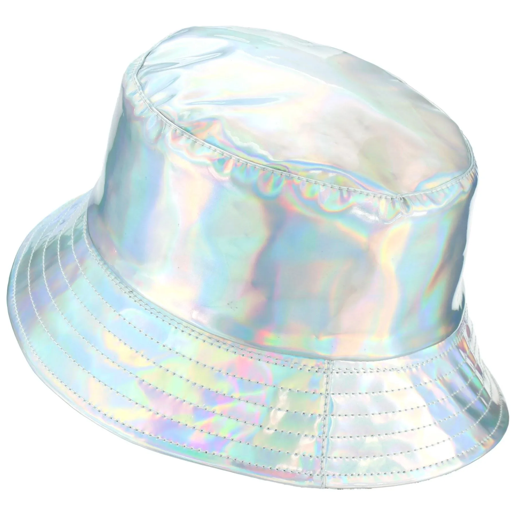 Holographic Bucket Hat - Shiny Silver