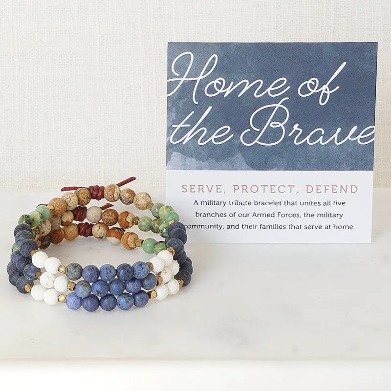 Home of the Brave Mini Bracelet | Military Tribute Bracelet