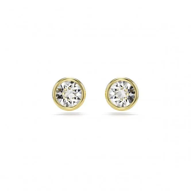 Imber Round Cut White Gold-tone Plated Stud Earrings 5681552