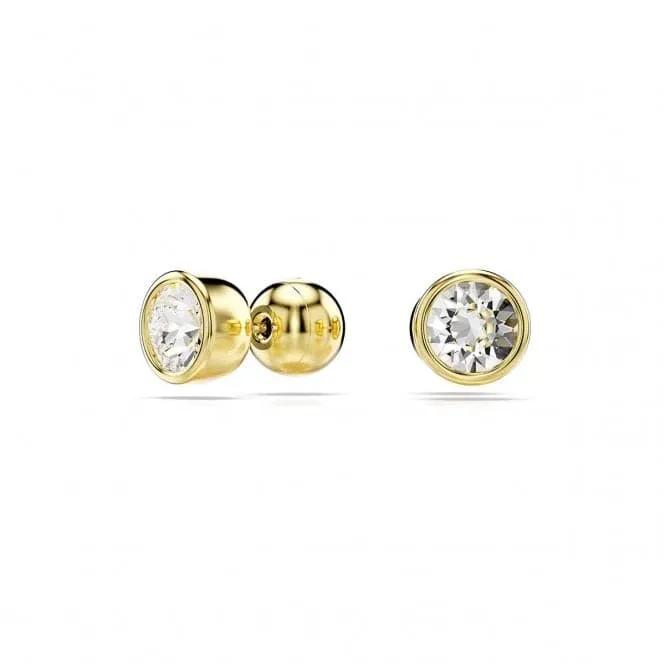 Imber Round Cut White Gold-tone Plated Stud Earrings 5681552