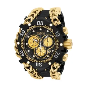 Invicta Men's Chronograph Watch - Gladiator Black and Yellow Gold Bracelet | 34436