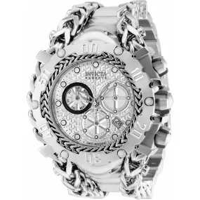 Invicta Men's Chronograph Watch - Gladiator Quartz Silver Dial Steel Bracelet | 34429