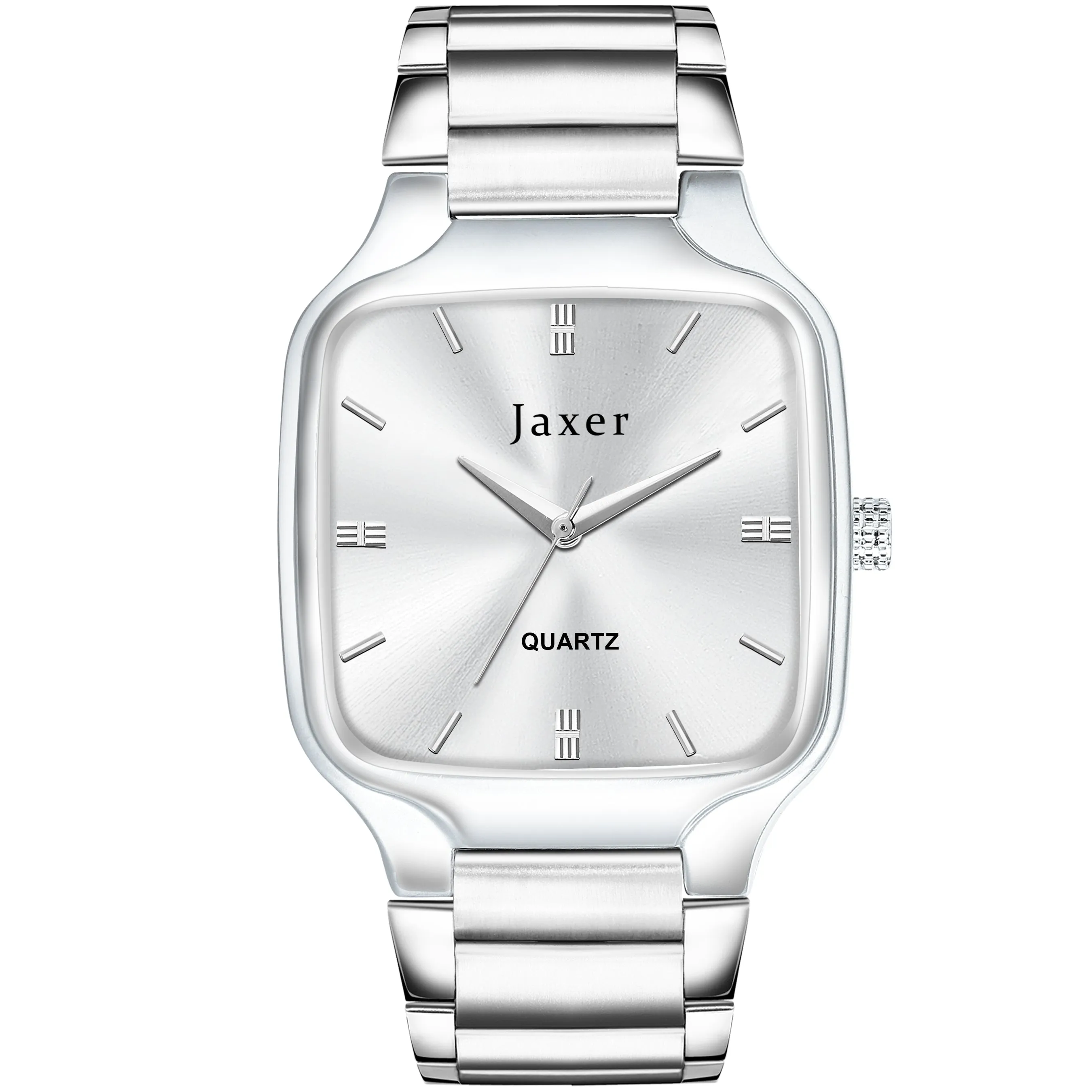 Jaxer Silver Dial Premium Steel Chain Analog Wrist Watch for Men - JXRM2184