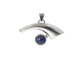 JW219 Cabochon Gemstone Pendant, Sterling Silver