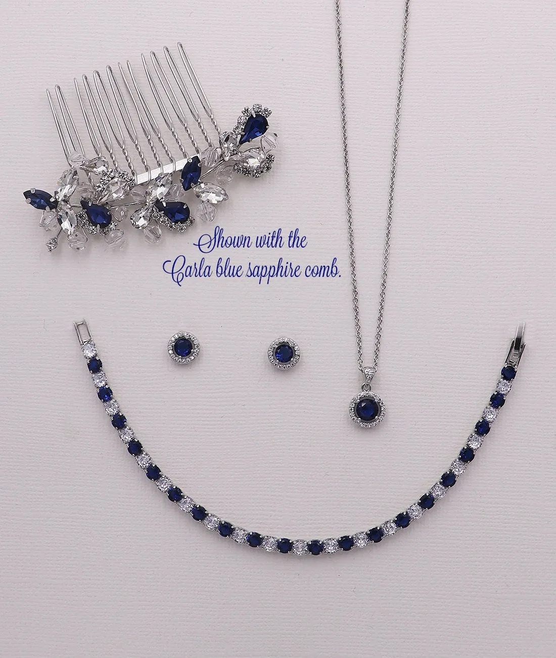 Karina Sapphire Blue Jewelry Set