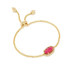 Kendra Scott | Elaina Gold Adjustable Chain Bracelet in Berry Kyocera Opal