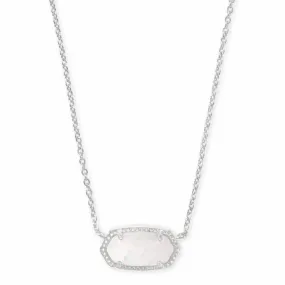 Kendra Scott | Elisa Silver Pendant Necklace in White Kyocera Opal