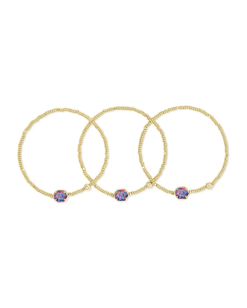 Kendra Scott Tomon Bracelet Set - Gold Lavender Opal