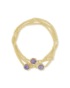 Kendra Scott Tomon Bracelet Set - Gold Lavender Opal