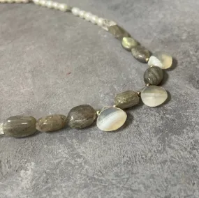 Labradorite and Pearl Necklace