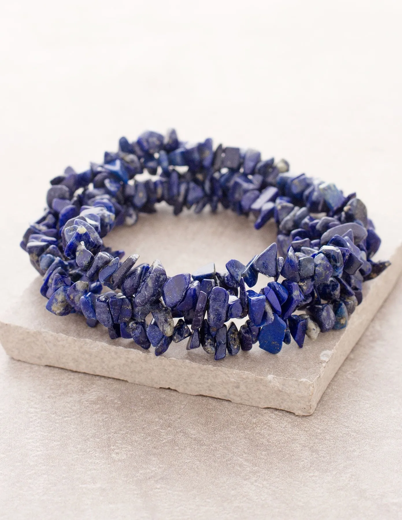 Lapis Gemstone Chip Necklace