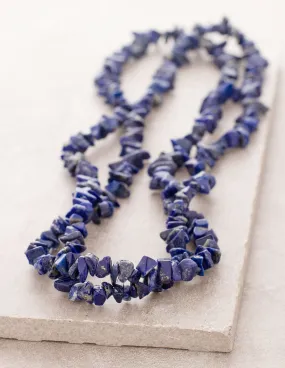 Lapis Gemstone Chip Necklace