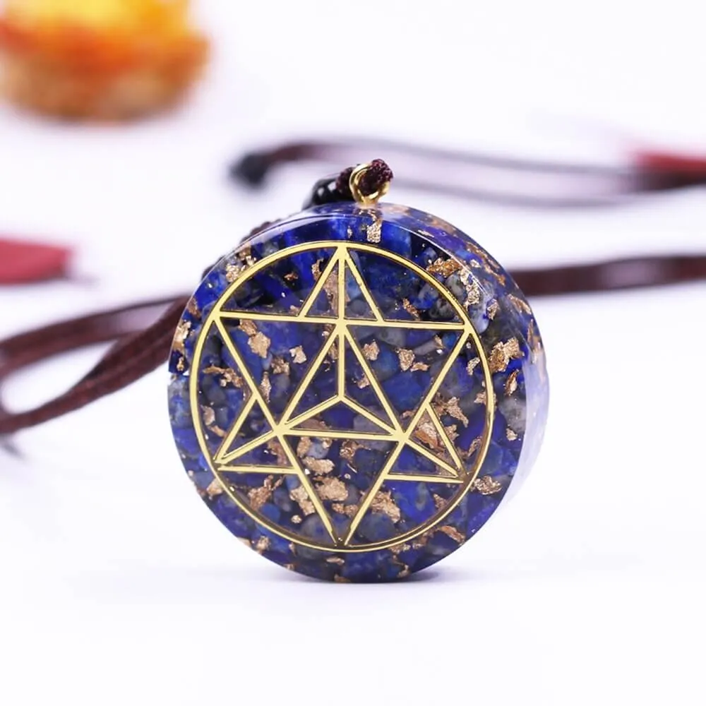 Lapis Lazuli Merkaba Pendant Necklace