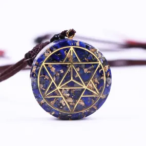 Lapis Lazuli Merkaba Pendant Necklace