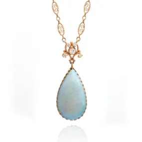 Large Opal Drop Necklace