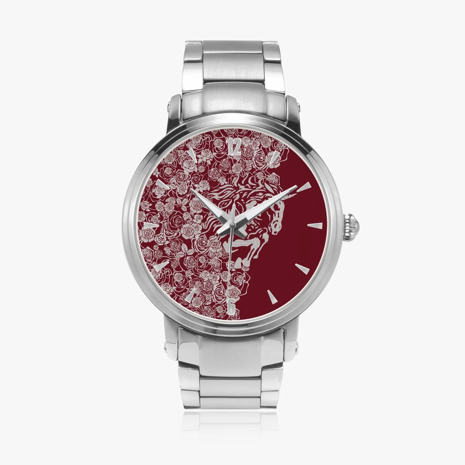 Lee EXCELLENT Stainless Steel Strap Automatic Watch - [Mens] - Crimson