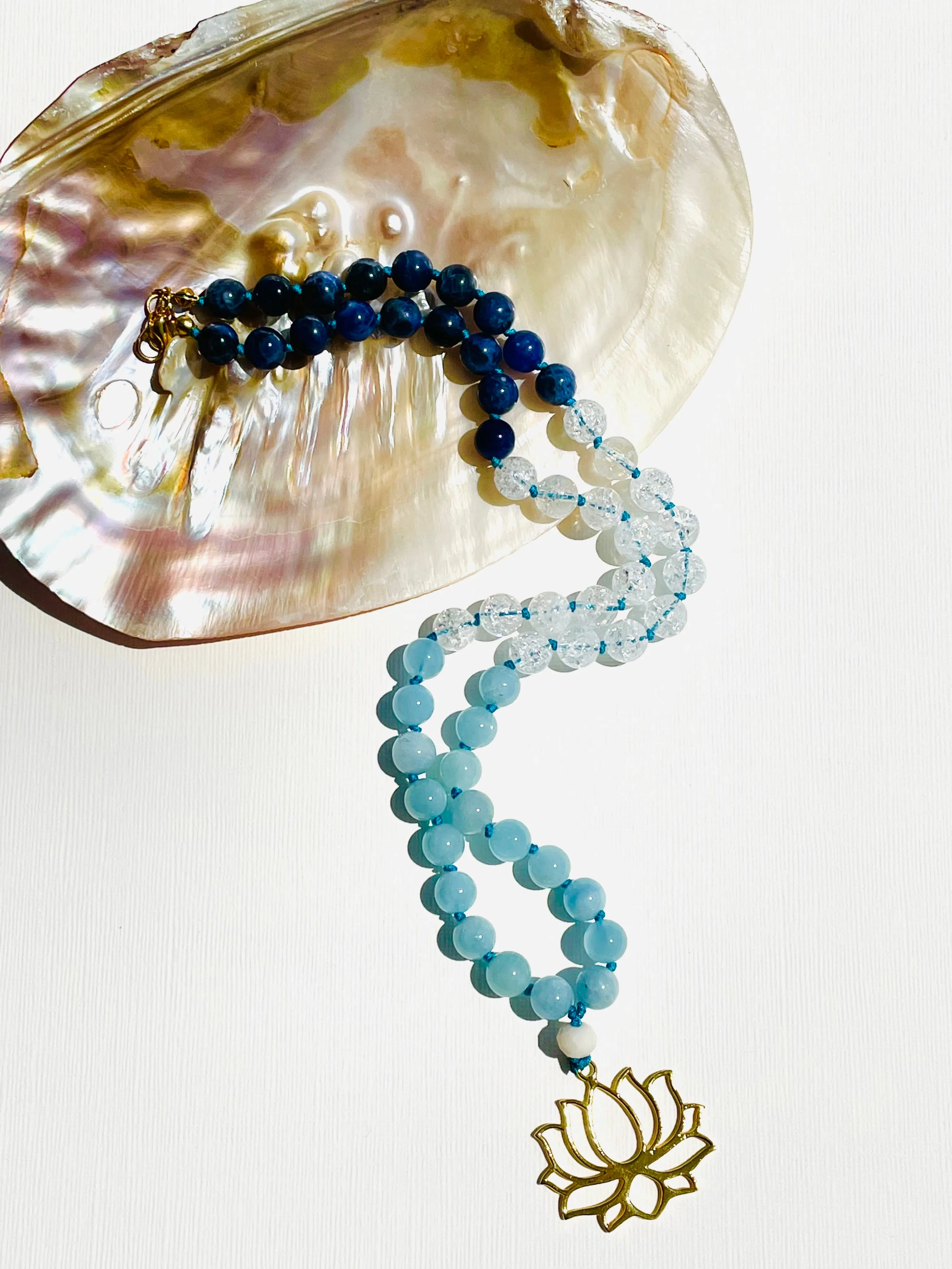 Lotus Half Mala Necklace