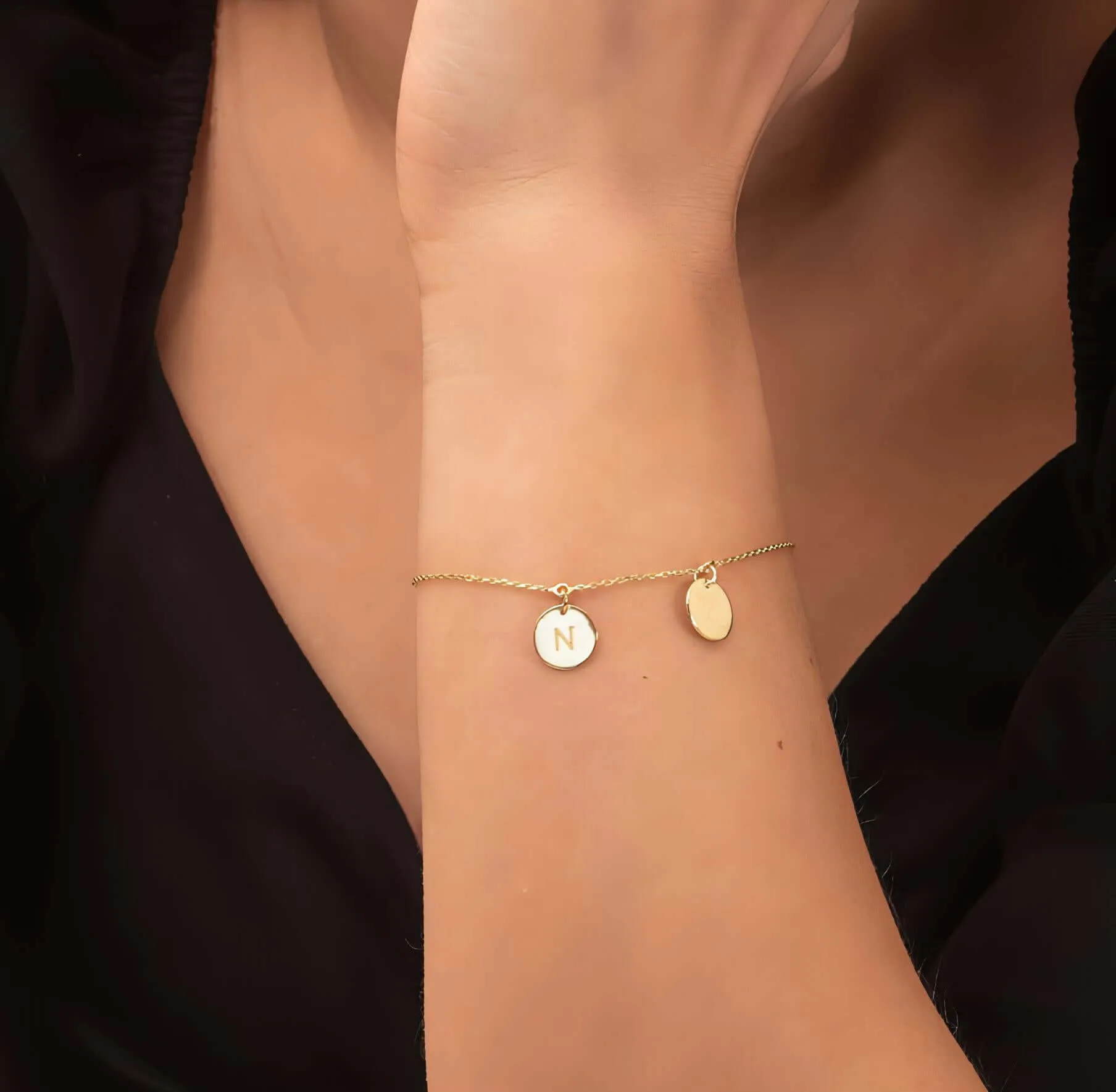 Luna Initial Bracelet